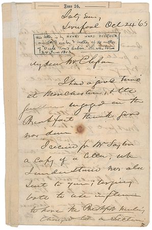 Lot #202 Henry Ward Beecher - Image 3