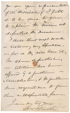 Lot #202 Henry Ward Beecher - Image 2