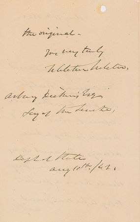 Lot #552 Fletcher Webster Handwritten Letter Signed - Image 1