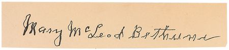 Lot #206 Mary McLeod Bethune Signature - Image 2