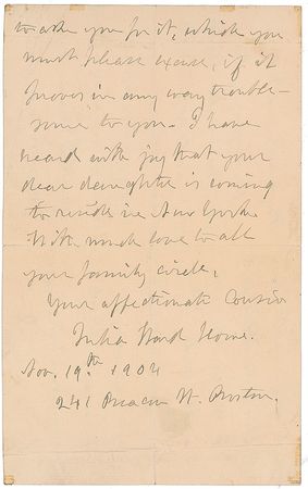 Lot #802 Julia Ward Howe - Image 2