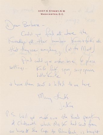 Lot #75 Jacqueline Kennedy: Jackie talks of style and silverware at the start of the 1960 campaign - Image 3