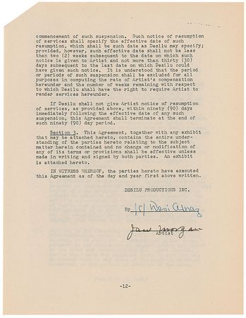 Lot #1397 Jane Morgan Signed Document - Image 1