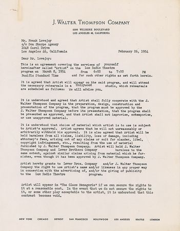 Lot #1393 Frank Lovejoy - Image 2