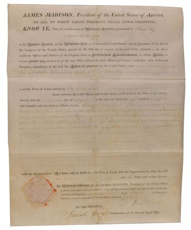 Lot #91 James Madison Signed Document - Image 2
