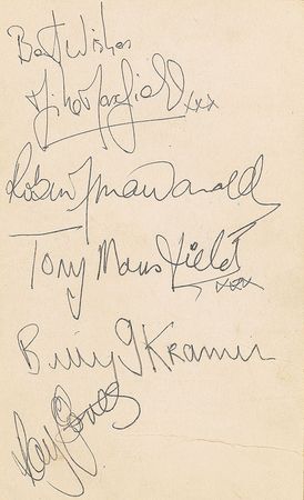 Lot #1046 Billy J. Kramer and The Dakotas Signed Photograph - Image 1
