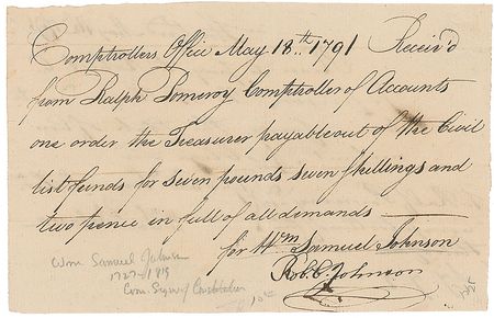 Lot #289 William S. Johnson Signed Document - Image 2