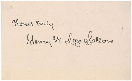 Lot #825 Henry Wadsworth Longfellow Signature - Image 2