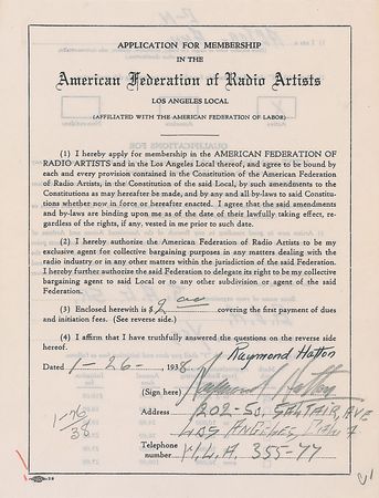 Lot #1192 Raymond Hatton Signed Document - Image 2