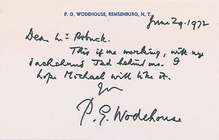 Lot #898 P. G. Wodehouse Handwritten Letter Signed - Image 2