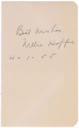 Lot #1498 Willie Hoppe Signatures - Image 2