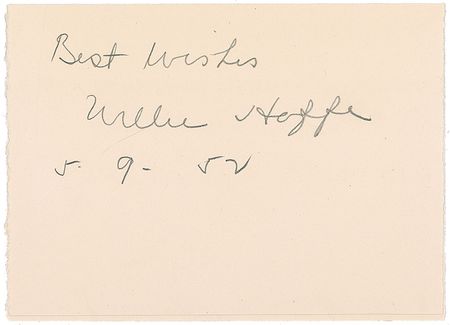 Lot #1498 Willie Hoppe Signatures - Image 1