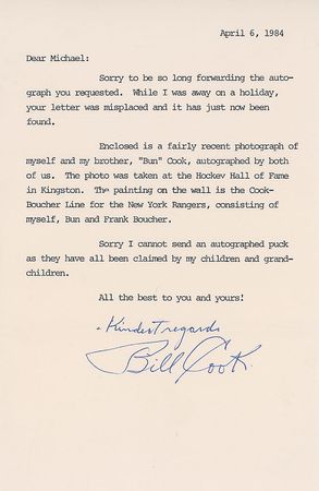 Lot #1425 Bill Cook Typed Letter Signed - Image 2