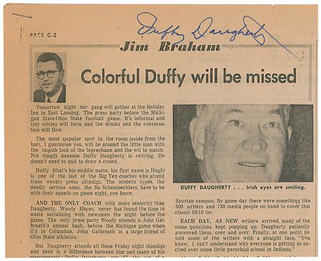 Lot #1426 Duffy Daugherty - Image 1