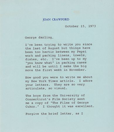 Lot #1181 Joan Crawford: From Crawford to Cukor - Image 2