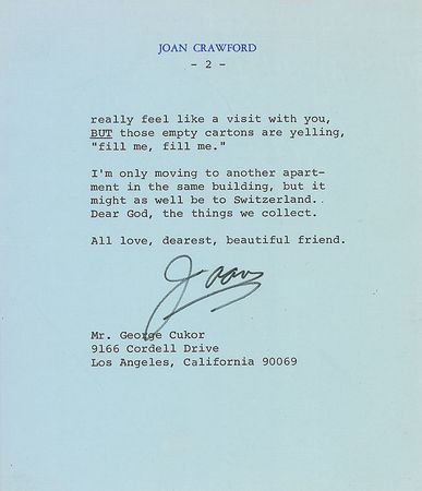 Lot #1181 Joan Crawford: From Crawford to Cukor - Image 1