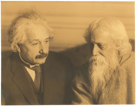 Lot #257 Albert Einstein: Signature presented to Einstein’s translator as thanks for his help at meetings with Tagore - Image 1
