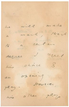 Lot #897 Oscar Wilde: ?I want to see Frank?s debut?though to a certain degree I regret his choice of an opening play? - Image 2