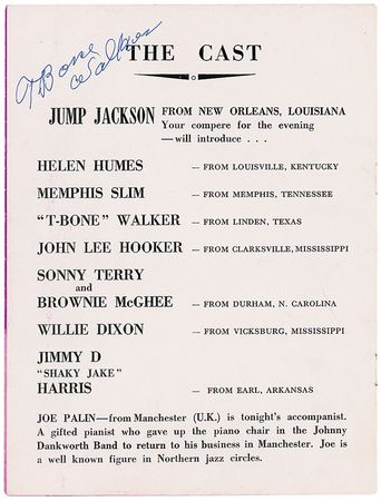 Lot #1169 T. Bone Walker Program - Image 2