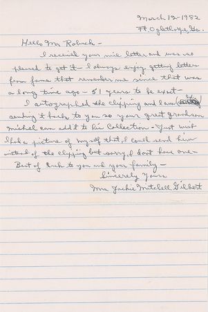 Lot #1428 Jackie Mitchell Gilbert - Image 2