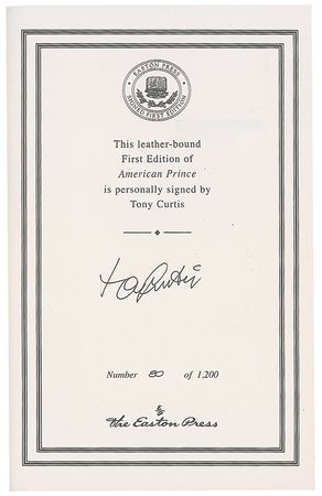 Lot #1371 Tony Curtis Book - Image 3