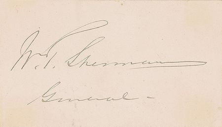 Lot #547 William T. Sherman Visiting Card - Image 2