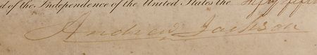 Lot #66 Andrew Jackson Signed Document - Image 1