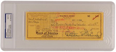 Lot #915 Walt Disney Check - Image 1