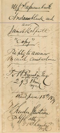 Lot #273 Charles Guiteau: Rare legal document signed by attorney Guiteau, shortly before entering a downward spiral that ended with the assassination of President Garfield - Image 1