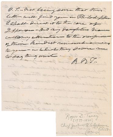 Lot #380 Supreme Court: Roger B. Taney - Image 2