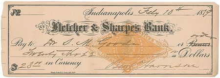 Lot #51 Benjamin Harrison Check - Image 4