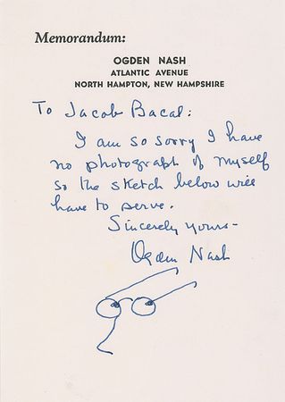 Lot #849 Ogden Nash Letters - Image 1