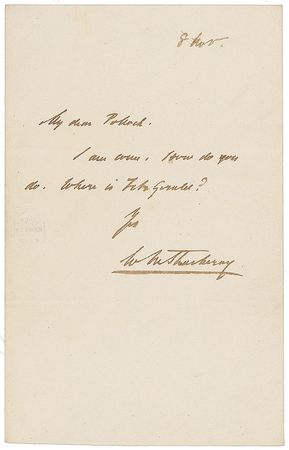 Lot #886 William Makepeace Thackeray Handwritten Letter Signed - Image 2