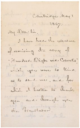 Lot #828 Henry Wadsworth Longfellow: Longfellow invokes Aquinas and Spenser regarding ?the importance of form, which is so often and so fatally neglected? - Image 4