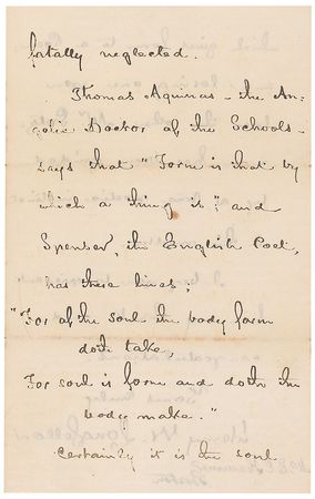 Lot #828 Henry Wadsworth Longfellow: Longfellow invokes Aquinas and Spenser regarding ?the importance of form, which is so often and so fatally neglected? - Image 3