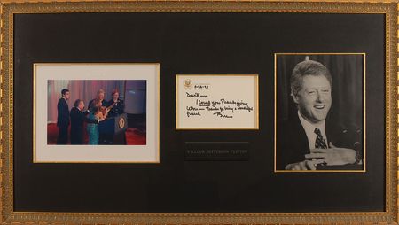 Lot #17 Bill Clinton: Rare and boldly penned