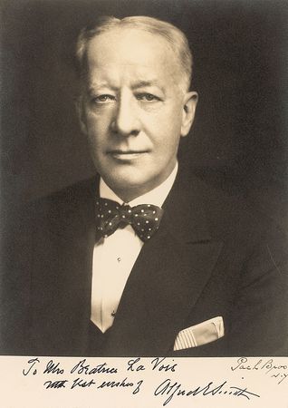 Lot #474 Alfred E. Smith Signed Photograph and Typed Letter Signed - Image 2