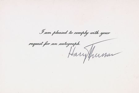 Lot #125 Harry and Bess Truman Signatures - Image 2