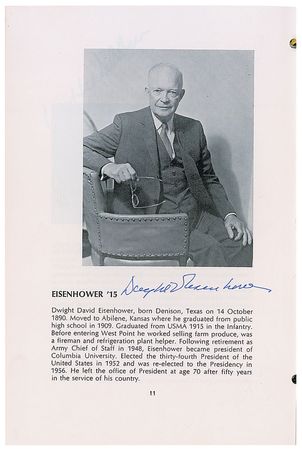 Lot #24 Dwight D. Eisenhower and the West Point