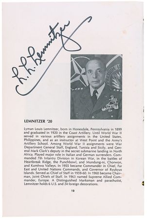 Lot #24 Dwight D. Eisenhower and the West Point Society: Incredible dinner program featuring Eisenhower and other heroes of West Point - Image 1