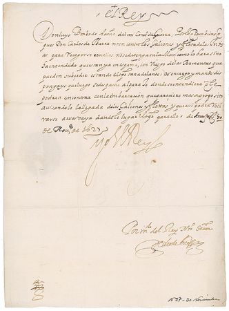 Lot #309 King Philip IV Signed Document - Image 2