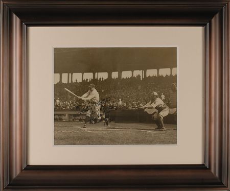Lot #1439 Babe Ruth: Fantastic game photo of Ruth facing the Red Sox at Fenway in 1931 - Image 1