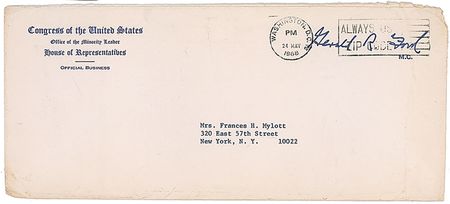 Lot #38 Gerald Ford: ?We Republicans have been urging the Administration to cut down on unnecessary expenditures, but it has not heeded our warnings? - Image 1