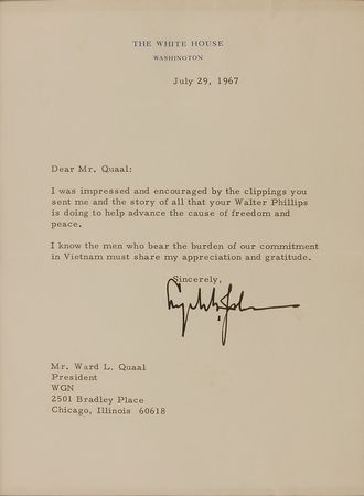Lot #72 Lyndon B. Johnson: “I know the men who bear the burden of our commitment in Vietnam must share my appreciation and gratitude” - Image 2