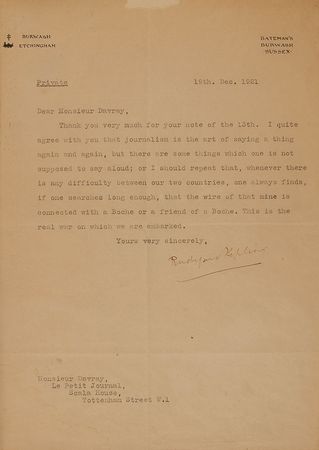 Lot #820 Rudyard Kipling: In shockingly derogatory terms, Kipling blames the Germans for Europe’s troubles - Image 2