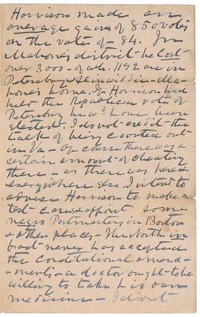 Lot #533 John S. Mosby: “I intend to advise Harrison to make test cases & appoint some negro Postmasters in Boston & other places. The North in fact never has accepted the Constitutional amendments—a doctor ought to be willing to take his own medicine” - Image 1