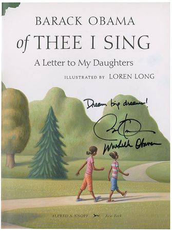 Lot #188 Barack and Michelle Obama: Obama adds an inspirational quote to his children?s book - Image 2