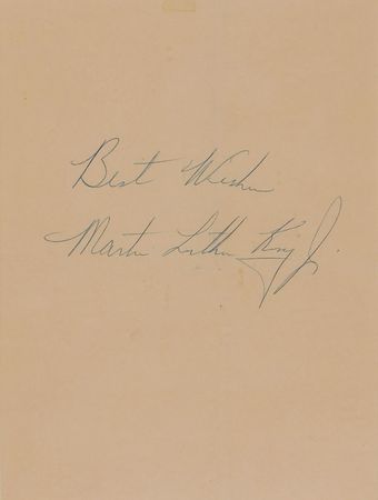 Lot #311 Martin Luther King, Jr: Crisp signature from the year of his ‘I Have a Dream’ speech - Image 2