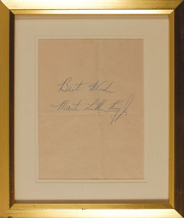 Lot #311 Martin Luther King, Jr: Crisp signature from the year of his ‘I Have a Dream’ speech - Image 1