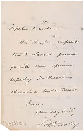 Lot #287 Thomas H. Huxley Handwritten Letter Signed - Image 1